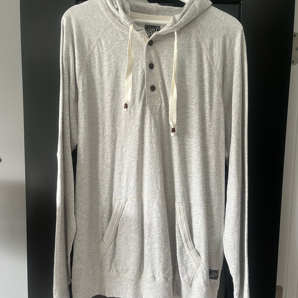 Lucky Brand Light Gray Hoodie